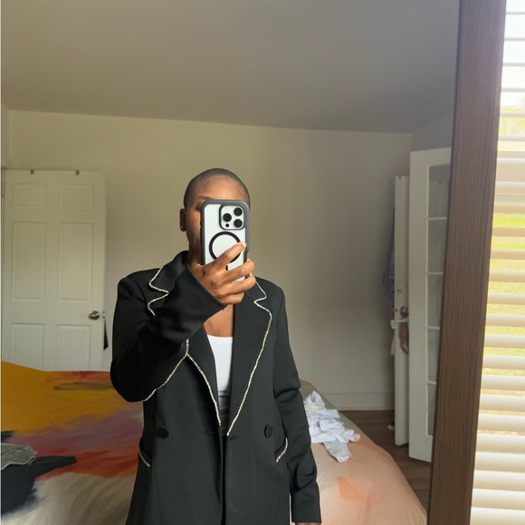 Black Blazer with White Trim - Picture 7 of 7